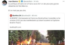 Burkina, l’ambassade française prise à partie