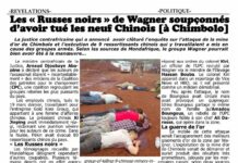 RCA, la presse reprend Mondafrique sur la mort des Chinois