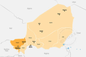 La Région de Tillabéri s'étend en partie sur le parc National du W du Niger