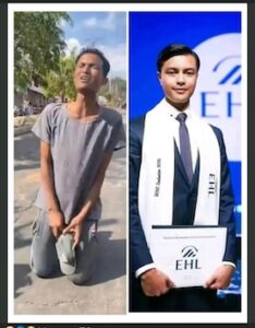 Le jeune Mi-Kolo, étudiant, devenu l'icône des manifestations des Zen Z, à gauche, et le fils du président Rajoelina à droite ‎<Ce message a été modifié>