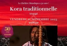 Soirée Kora sénégalaise au Théâtre Mandapa le 21 novembre